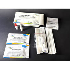 Стрептокок швидкий тест в горлі GREYLYNX Strep A Rapid Test самотест на стрептокок А 2 шт. Експрес-діагностика ангіни (Німеччина)